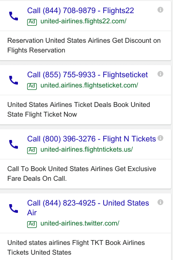 Google Ads Services for Airlines Ticket Flight Booking Calls
